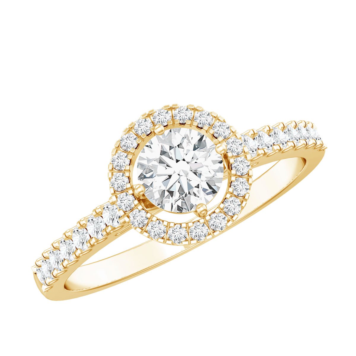 0.4 Carat Lab Grown Diamond Engagement Ring with Halo 0.4 Carat Lab Grown Diamond Engagement Ring with Halo