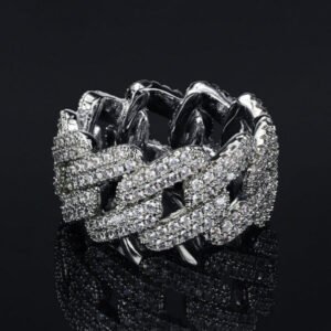 11mm Iced Prong Cuban Ring
