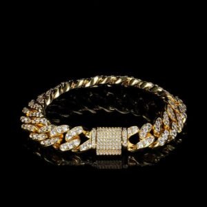 12mm 18K Gold-Plated Classic Miami Cuban Link Bracelet
