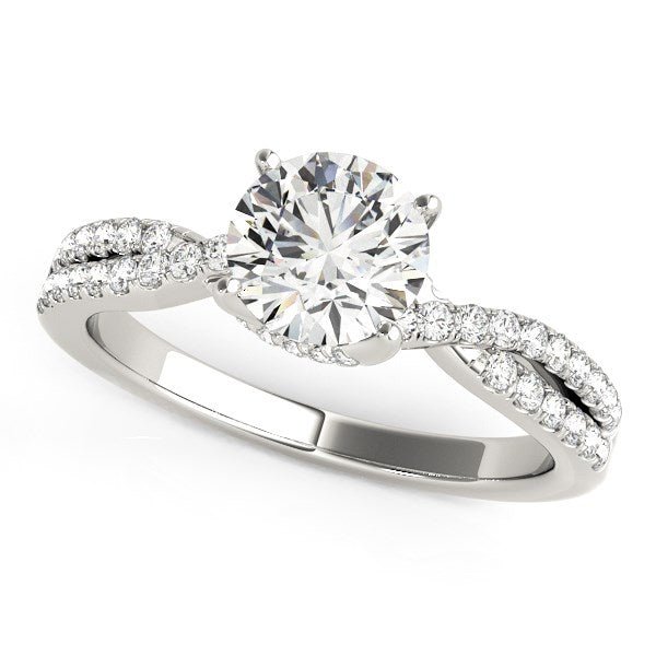 14k White Gold Fancy Prong Split Shank Diamond Engagement Ring (1 1/4 Cttw)