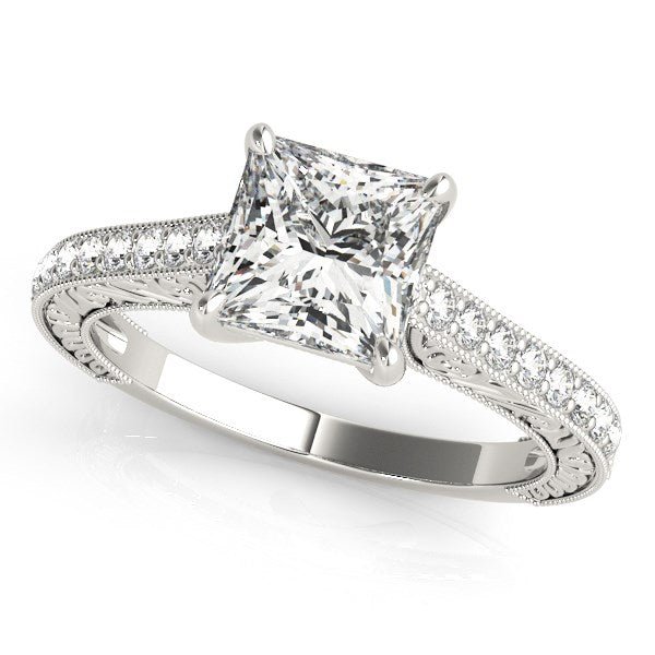 14k White Gold Princess Cut Diamond Engagement Ring (1 1/4 Cttw)