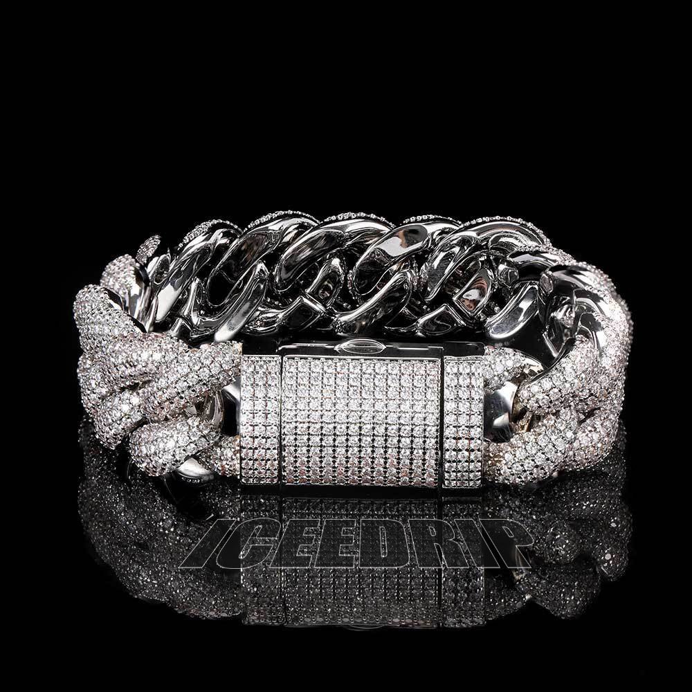 15mm 5-Row Iced Cuban Bracelet