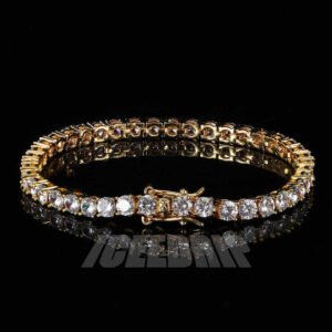 18k Gold-Plated 5mm Tennis Chain # Tennis Bracelet