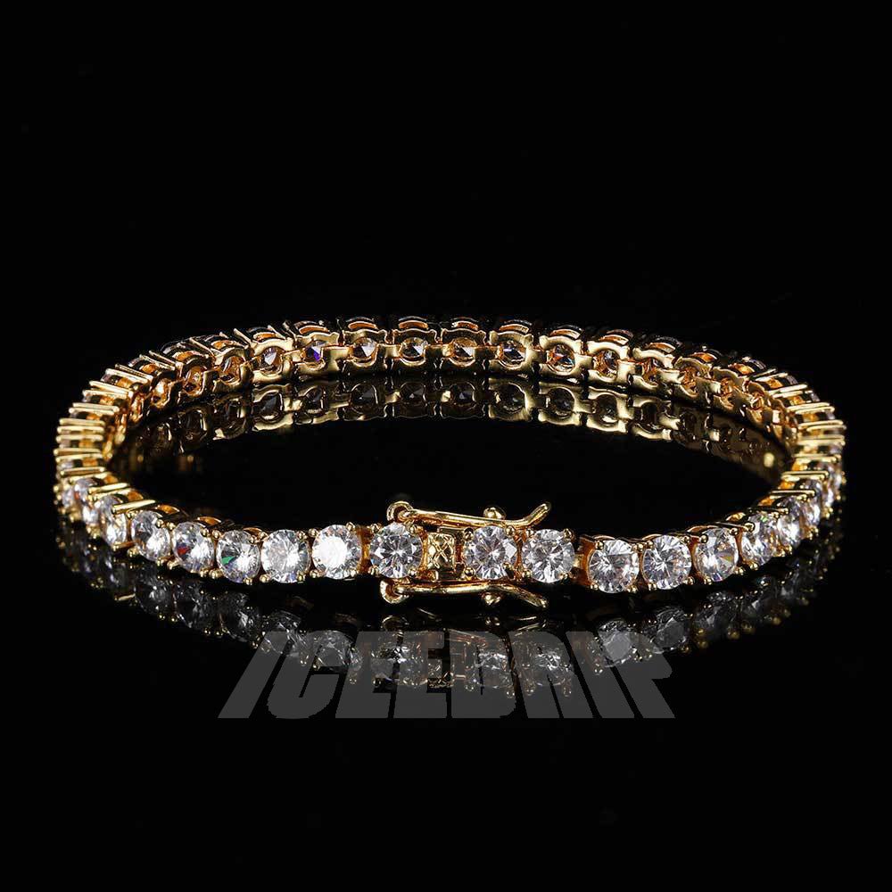18k Gold-Plated 5mm Tennis Chain # Tennis Bracelet