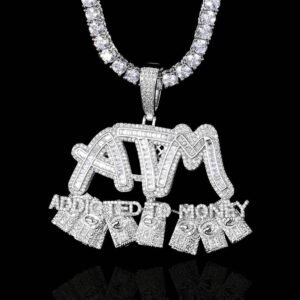 18K Gold-Plated ATM Iced Pendant
