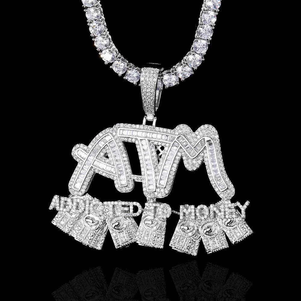 18K Gold-Plated ATM Iced Pendant