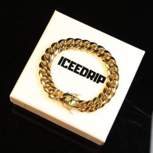 18K Gold-Plated Classic Miami Cuban Link Bracelet(12MM)
