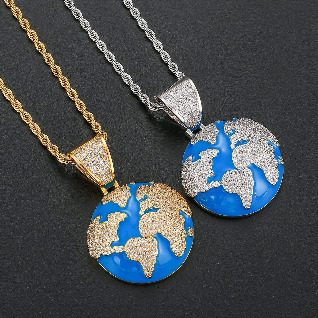 18k Gold-Plated Earth Pendant