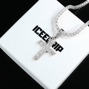 18k gold-plated Royal Crown Cross Necklace