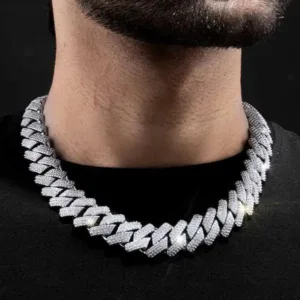 19MM 3-Row Iced Out Prong Cuban Chain