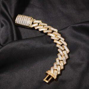 19mm French Creative Cuban Bracelet In 18k Gold