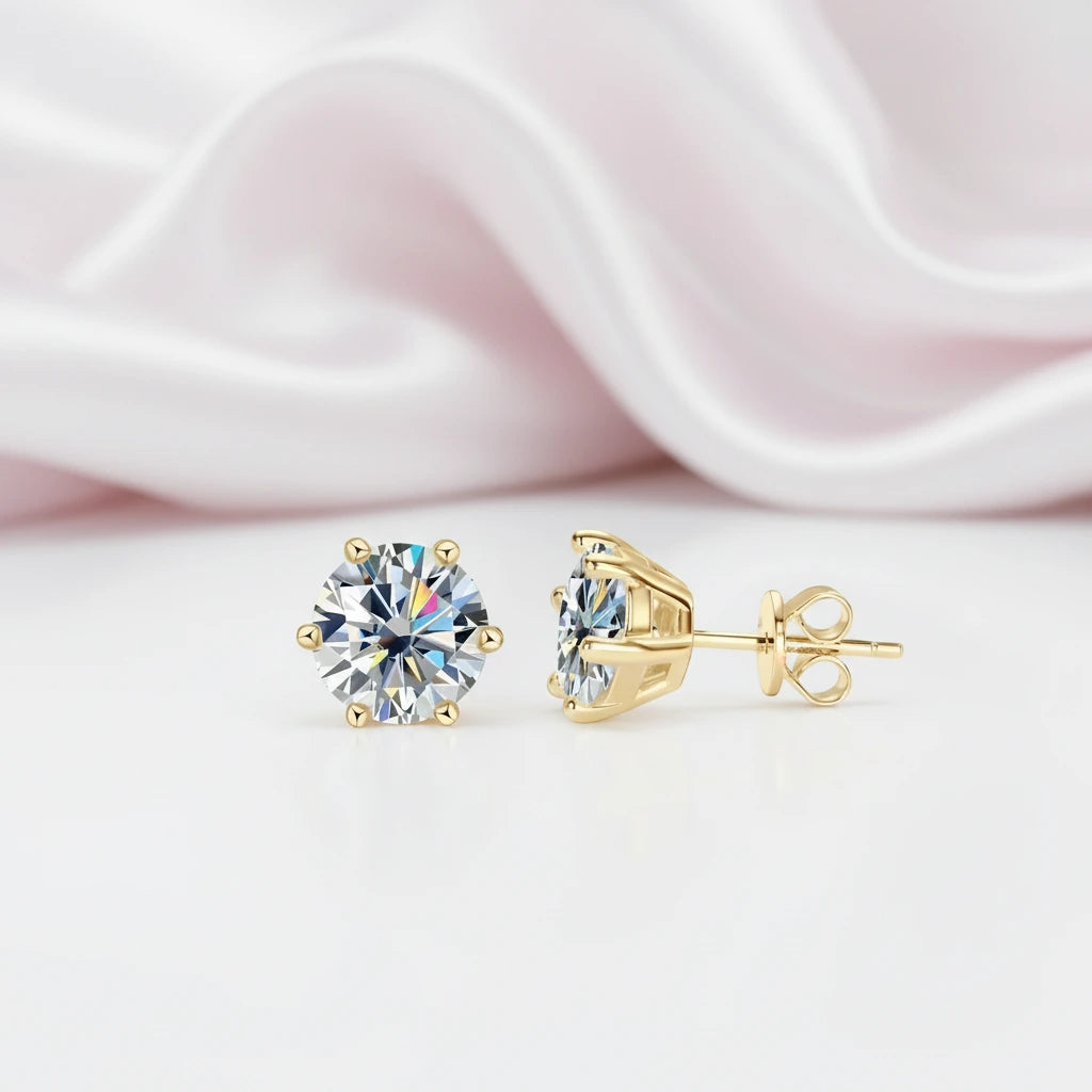 2.0 Ct Round Diamond Option Stud Earrings