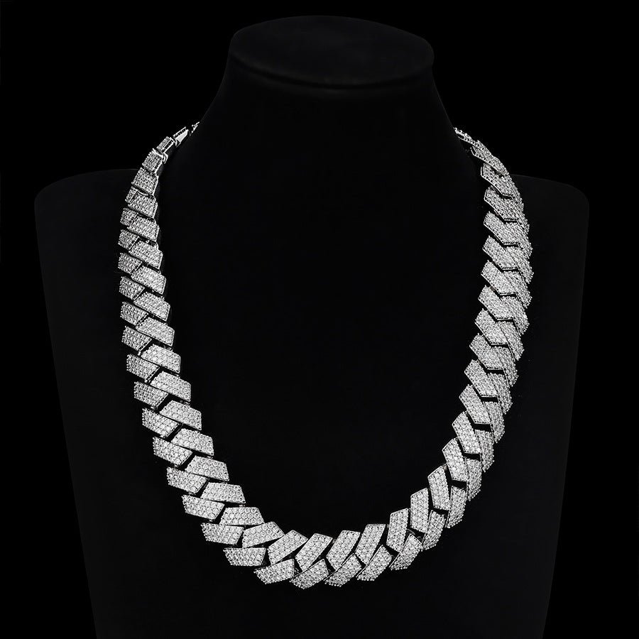 20mm Elite Prong Cuban Chain With Extended Clasp