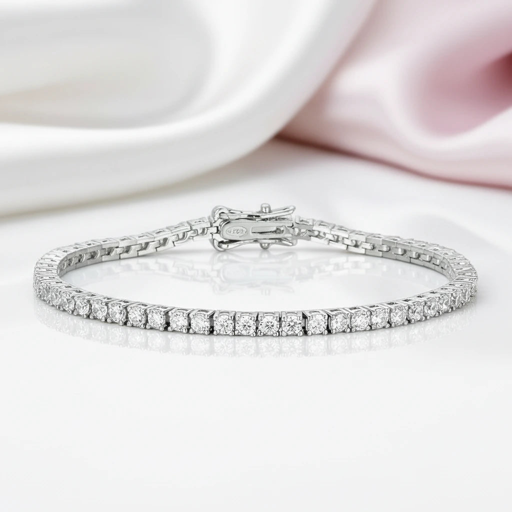 2.5mm Full Diamond Option Women’s Tennis Bracelet