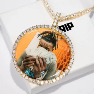 3D Large Circle Custom Picture Pendant