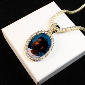 3D Oval Custom Picture Pendant