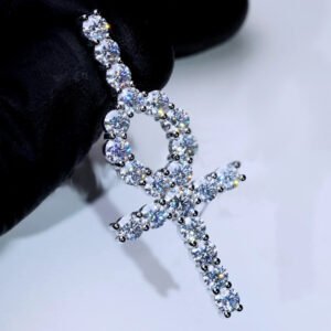 4.81 Carat VVS Moissanite Ankh Necklace