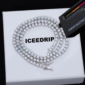 4MM S925 & VVS Moissanite Tennis Chain White Gold