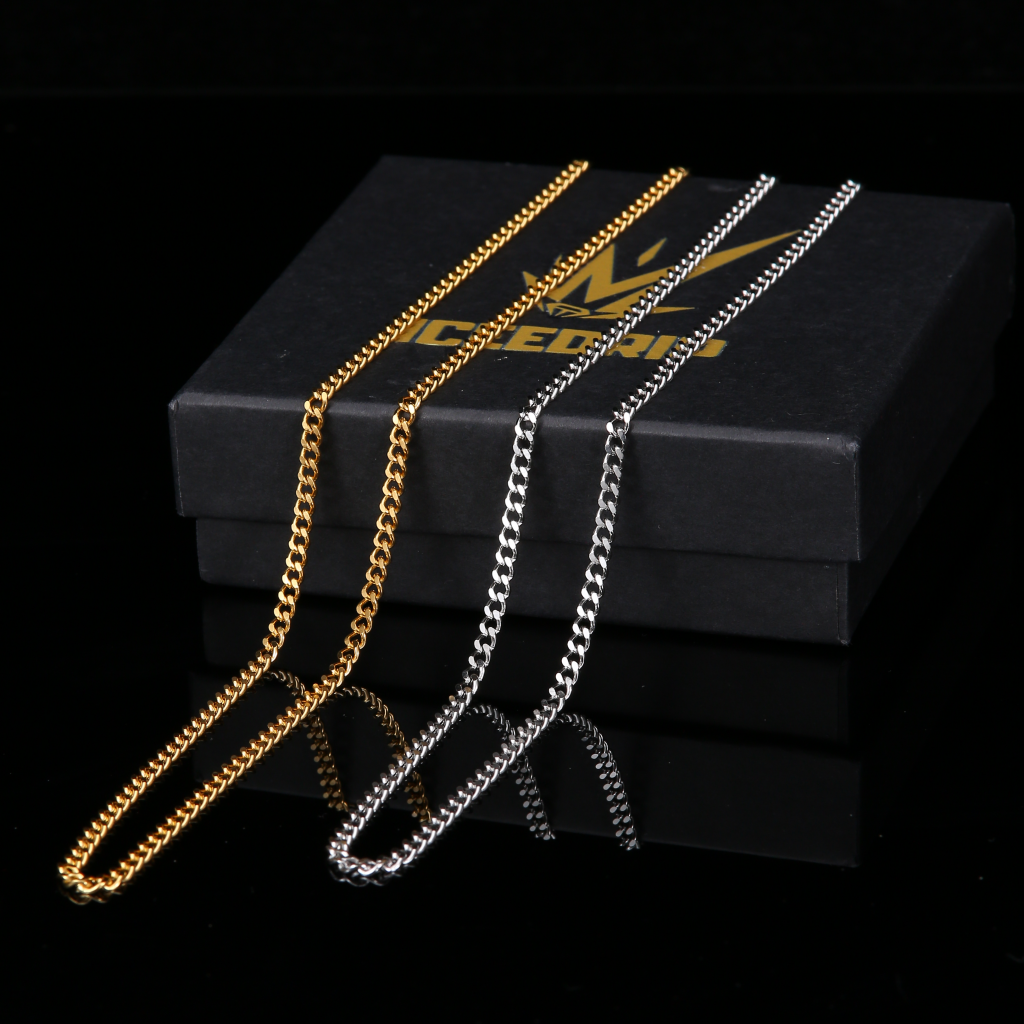 4mm Titanium Stainless Steel Cuban Chain