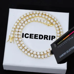 5MM S925 & VVS Moissanite Tennis Chain 18K Gold