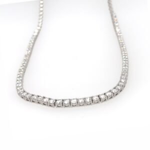 6.00 Carat Lab Grown Diamond Tennis Necklace in White Gold