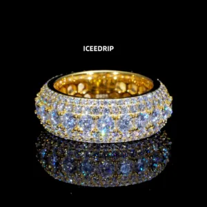 925S & VVS Moissanite Layered Ring 18K Gold