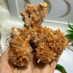 AA Quality Sparkling Orange Creedite Natural Large Specimen from Mexico