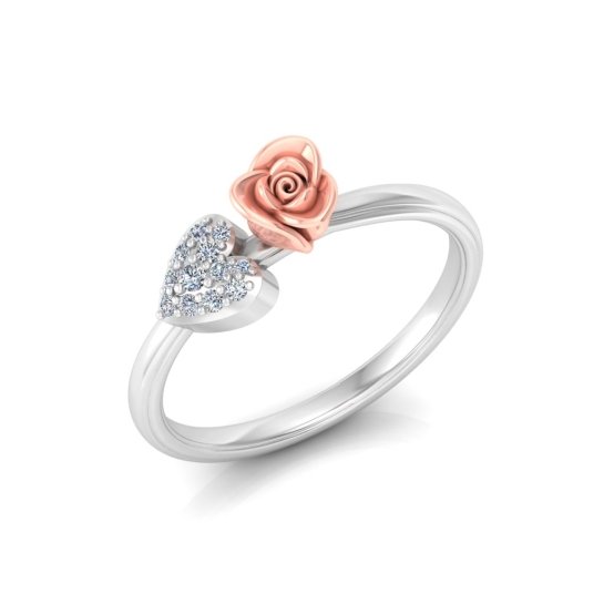Aarvi Diamond Ring | Rose Gold Ring For Womens