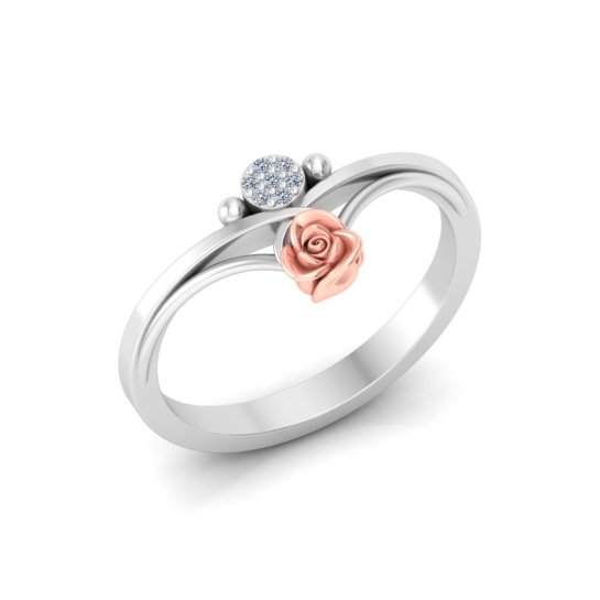 Aashi Diamond Ring | Silver Ring For Women