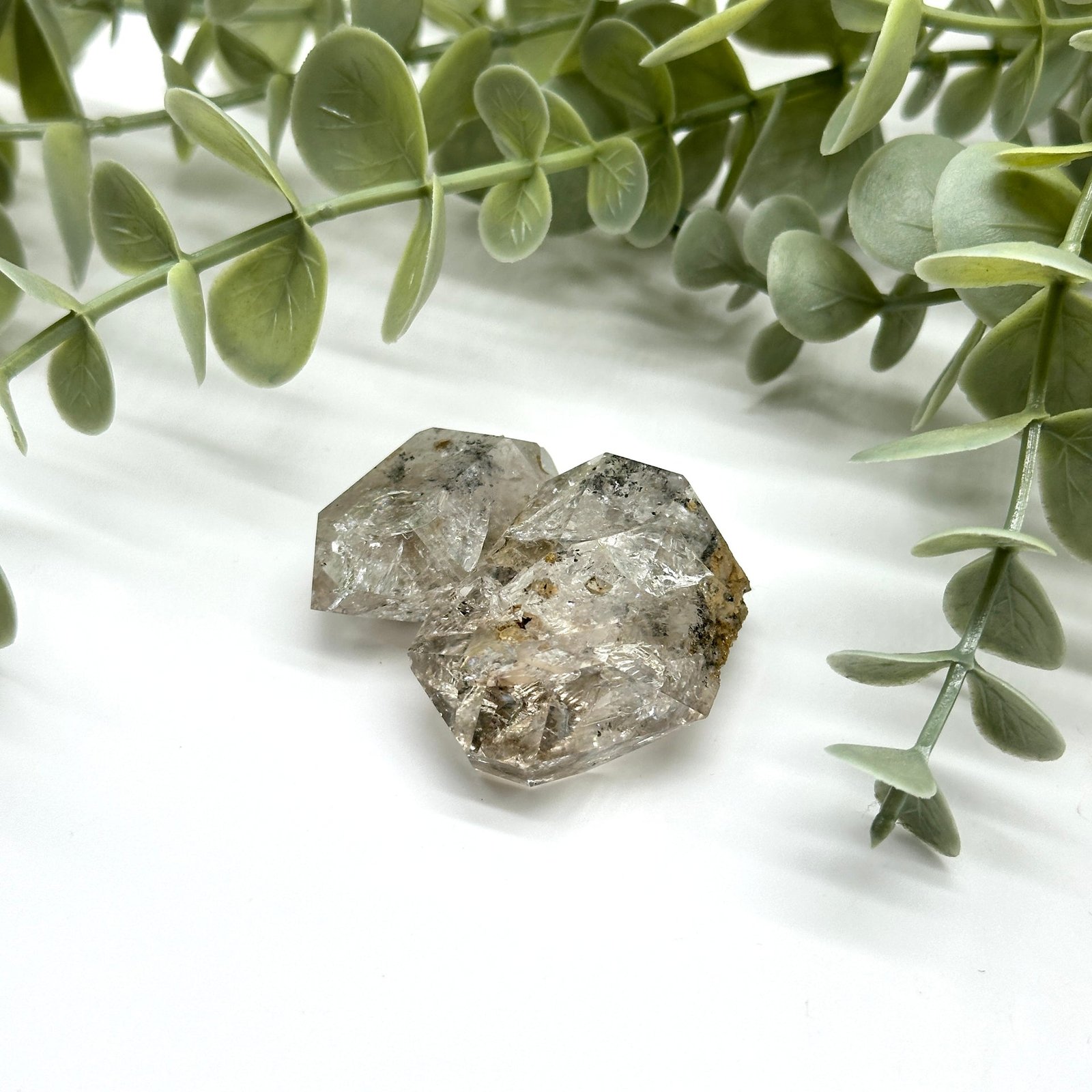 Amazing Terminations! Herkimer Diamond Quartz Crystal with Inclusions and Rainbows