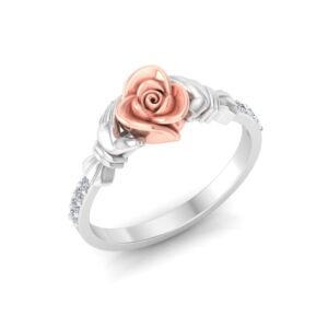 Anamika Gold Diamond Ring | Silver Ring For Women