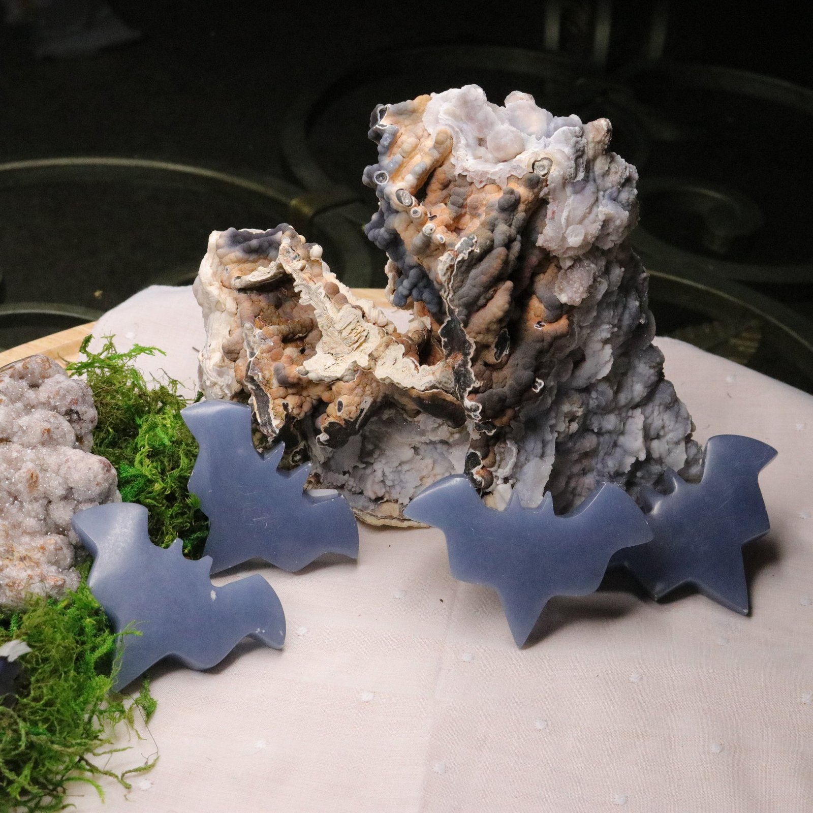 Angelite Bat Carvings from Peru