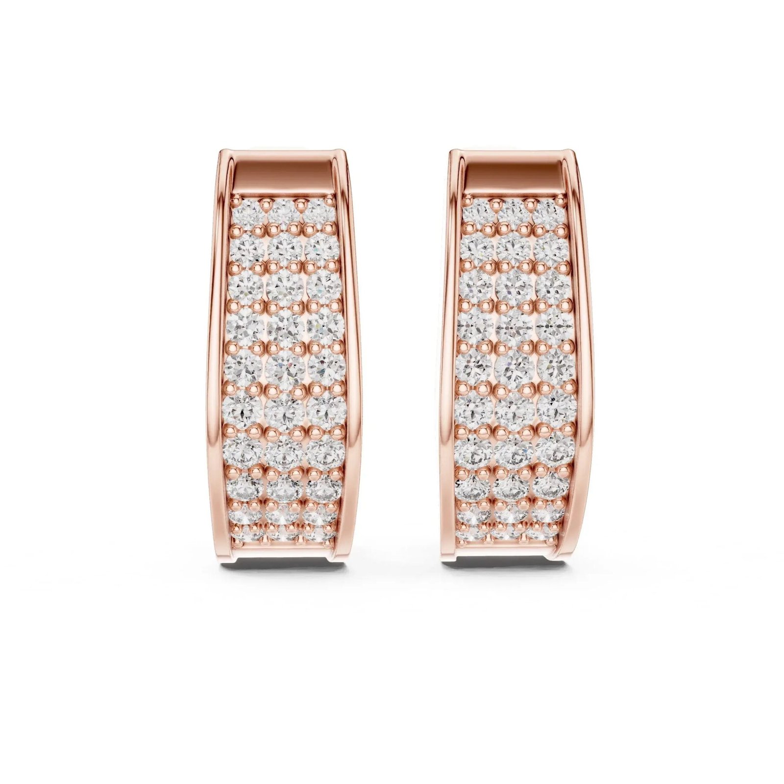 Astrix Vale Lab Grown Diamond Huggie Earrings