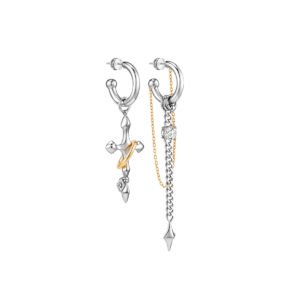 Asymmetrical Starburst Key Earrings