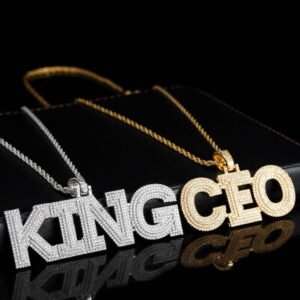Bilayer Iced Out Custom Letters Pendants