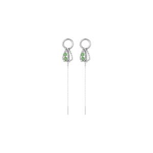 BLACK GLOVES MAGIC CRYSTAL BALL EAR CLIP EAR WIRE
