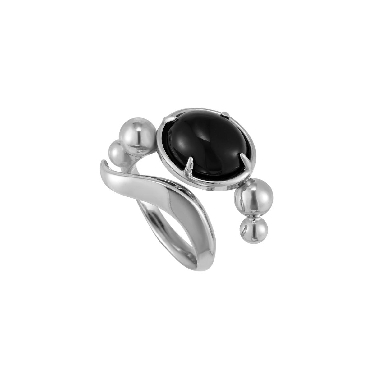 Black Onyx Snake Bone Ring Black Onyx Snake Bone Ring