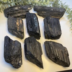 Black Tourmaline Protection Crystals Chunky Rods from Indonesia - Large Size