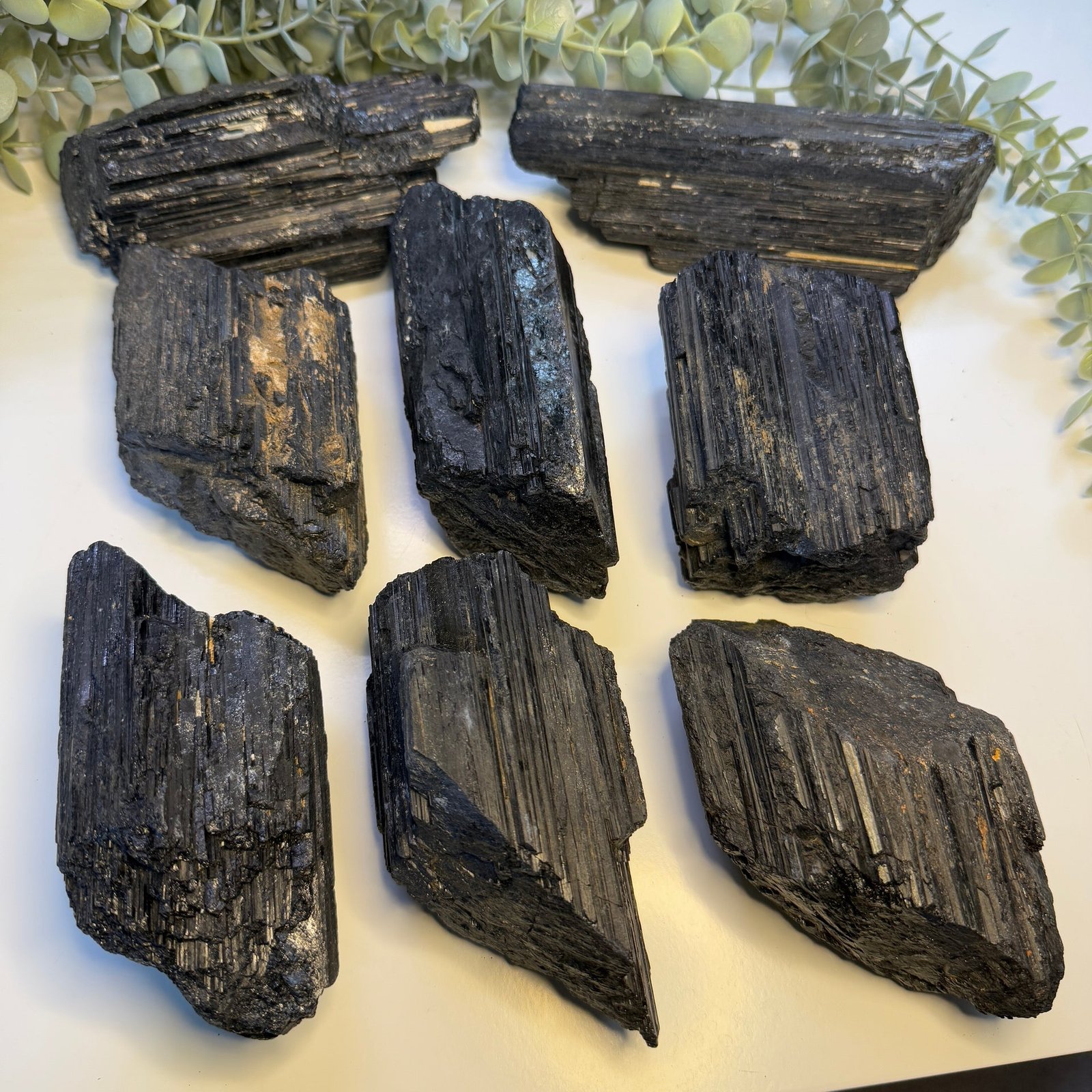 Black Tourmaline Protection Crystals Chunky Rods from Indonesia – Large Size