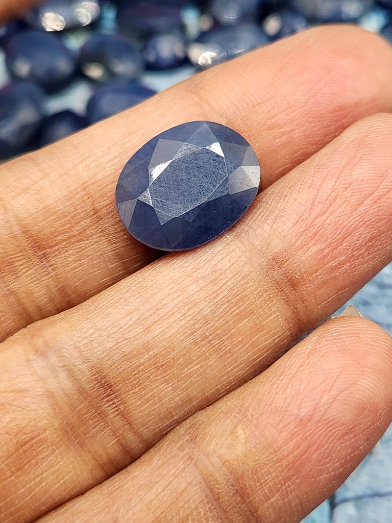 Blue Sapphire Faceted Gemstones : Radiant Azure Treasures | Loose Gemstones | Crystals & Gems for Jewelry – ONE PIECE ONLY