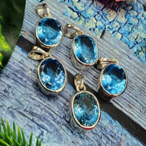 Blue Topaz Pendants in 925 Silver: A Symphony of Serenity and Elegance | ONE PIECE ONLY