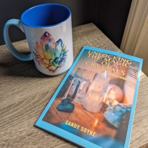 Book with Crystal Mug Gift Set ~ Book of Unlocking the Magic of Crystals, Signed Copy