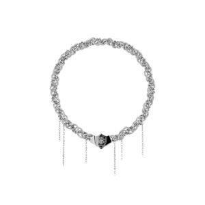 Braided Chain Magnetic Prom Emblem Necklace