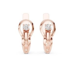 Caelix Frame Lab Grown Diamond Huggie Earrings