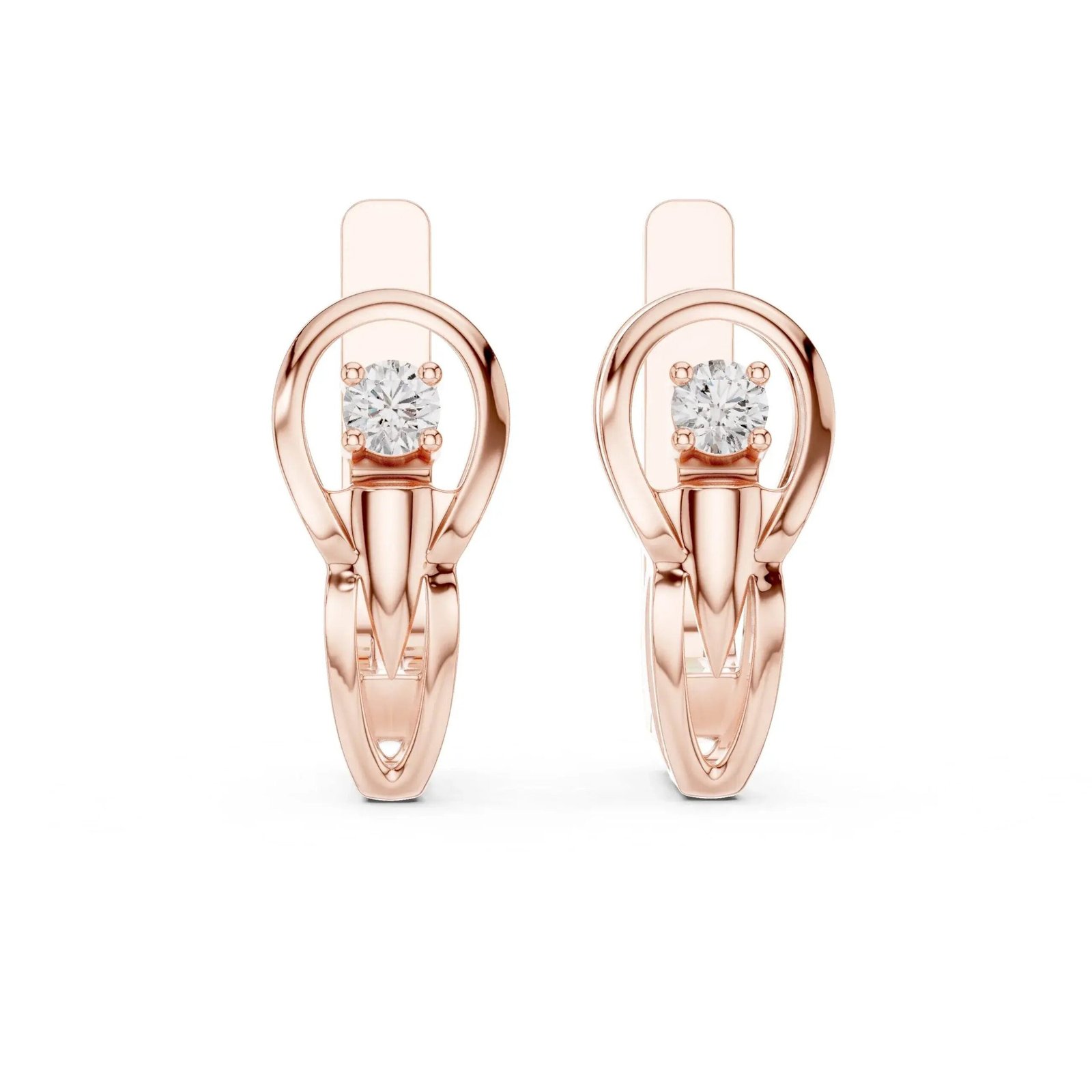 Caelix Frame Lab Grown Diamond Huggie Earrings Caelix Frame Lab Grown Diamond Huggie Earrings