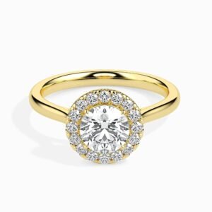 Celeste Halo Solitaire Lab Grown Diamond Ring