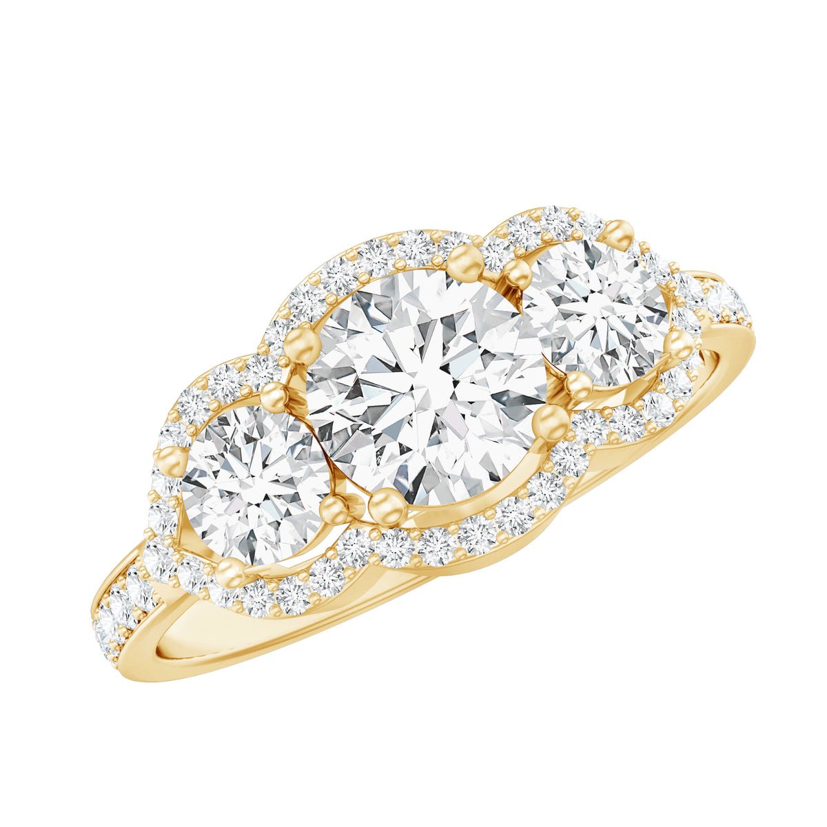 Certified Lab Grown Diamond 3 Stone Engagement Ring Certified Lab Grown Diamond 3 Stone Engagement Ring