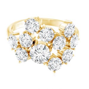 Certified Lab Grown Diamond Statement Engagement Ring for Women
