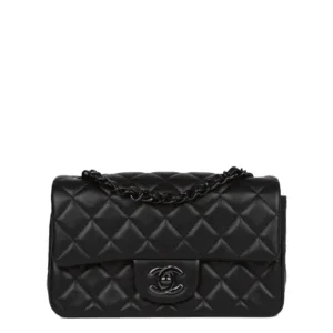 Chanel Mini Lambskin Black with Ruthenium Hardwa | Luxury LD