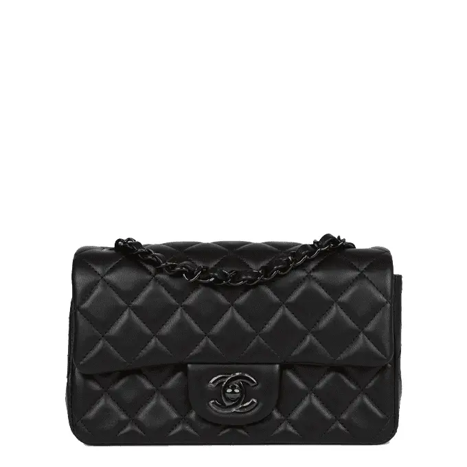 Chanel Mini Lambskin Black with Ruthenium Hardwa | Luxury LD